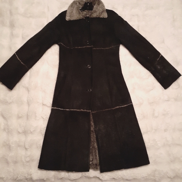 Vintage Jackets & Blazers - Vintage Shearling Lamb Leather Penny Lane Coat